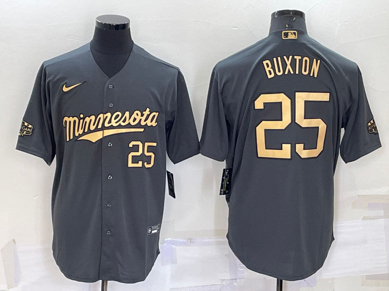 Byron Buxton Minnesota Twins charcoal All-Star jersey