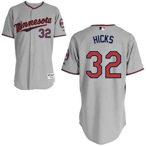 Hicks Minnesota Twins grey jersey