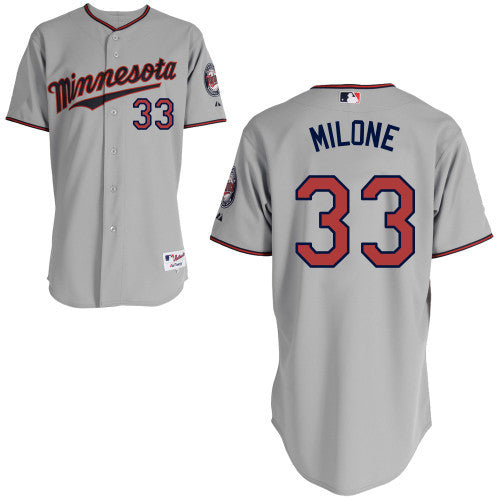 Milone Minnesota Twins grey jersey