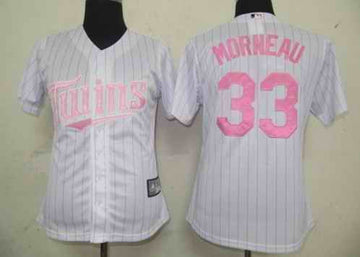 Morneau White Minnesota Twins pink jersey