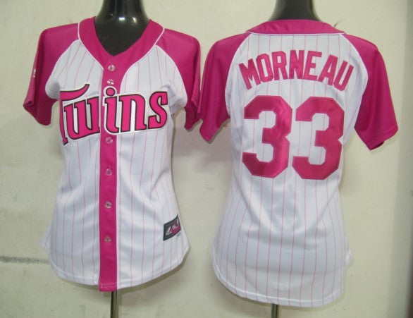 Morneau Women Minnesota Twins pink Fashion jersey