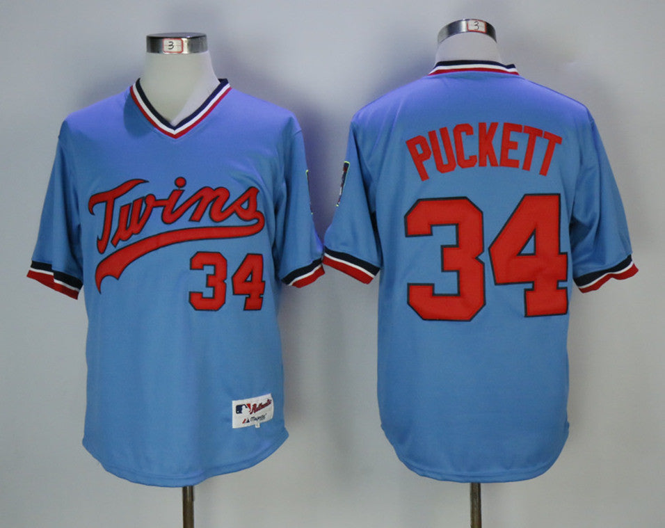 Kirby Puckett Minnesota Twins blue jersey