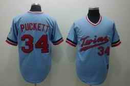 Kirby Puckett Minnesota Twins blue Throwback jersey