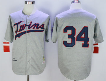 Kirby Puckett Minnesota Twins grey jersey