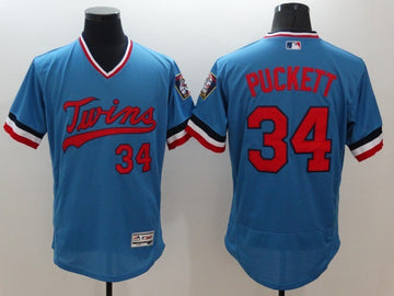 Kirby Puckett Minnesota Twins blue jersey