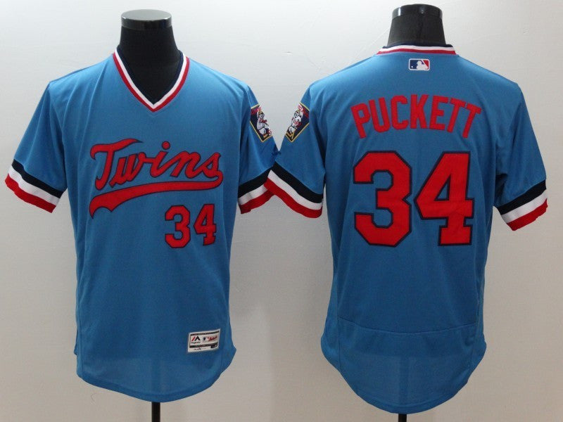 Kirby Puckett Minnesota Twins blue jersey