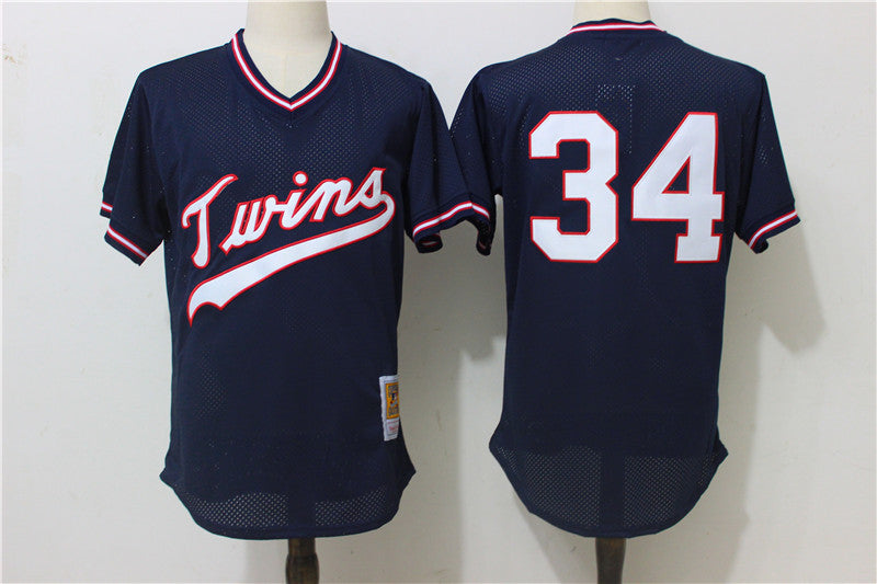 Kirby Puckett Minnesota Twins navy Cooperstown jersey