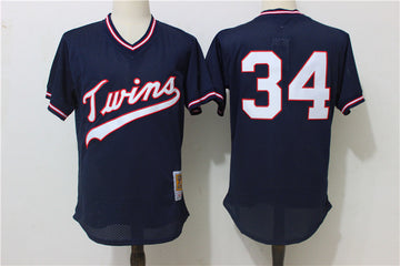 Kirby Puckett Minnesota Twins navy Cooperstown jersey