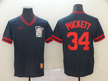Kirby Puckett Minnesota Twins navy Throwback jersey