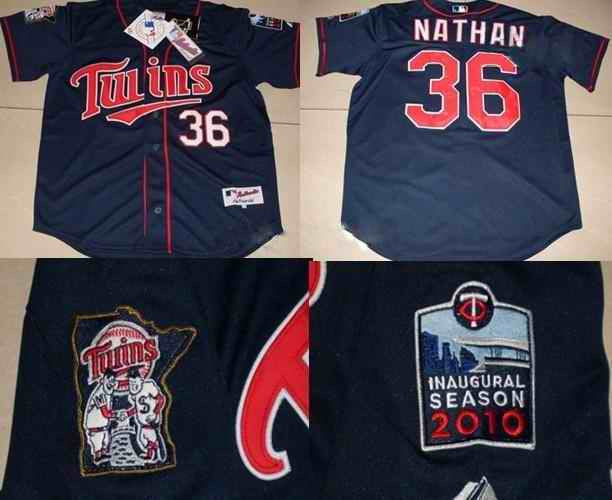 Joe Nathan Minnesota Twins blue jersey