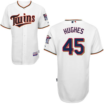 Hughes Minnesota Twins white jersey