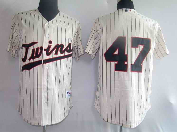 Francisco Liriano Minnesota Twins cream jersey