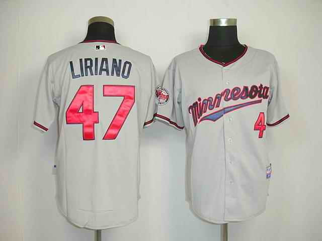 Francisco Liriano Minnesota Twins grey jersey