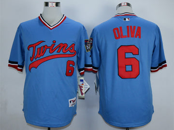 Tony Oliva Minnesota Twins blue Cooperstown jersey