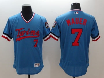 Joe Mauer Minnesota Twins blue jersey