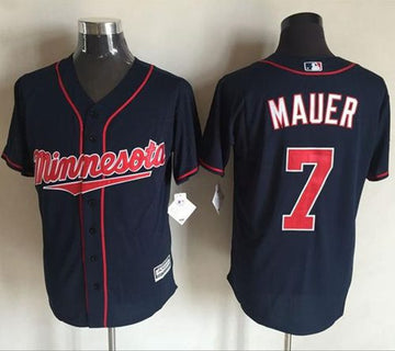 Joe Mauer Minnesota Twins navy jersey