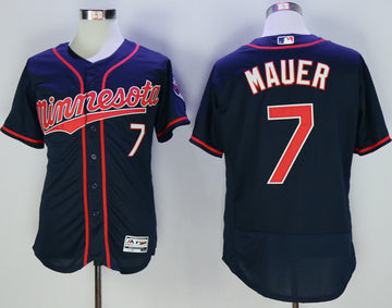 Joe Mauer Minnesota Twins navy jersey