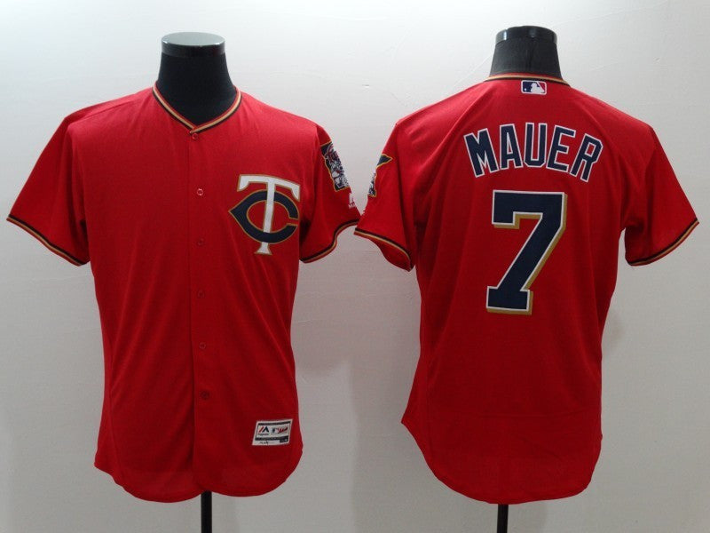 Joe Mauer Minnesota Twins red jersey