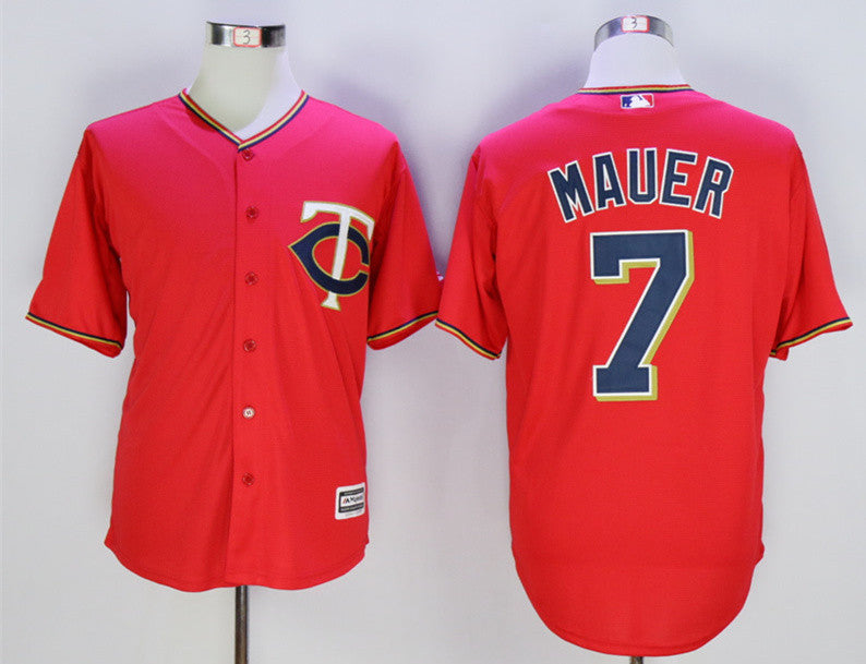 Joe Mauer Minnesota Twins red jersey