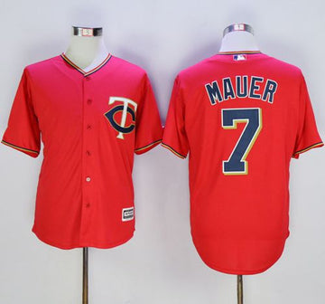 Joe Mauer Minnesota Twins red jersey