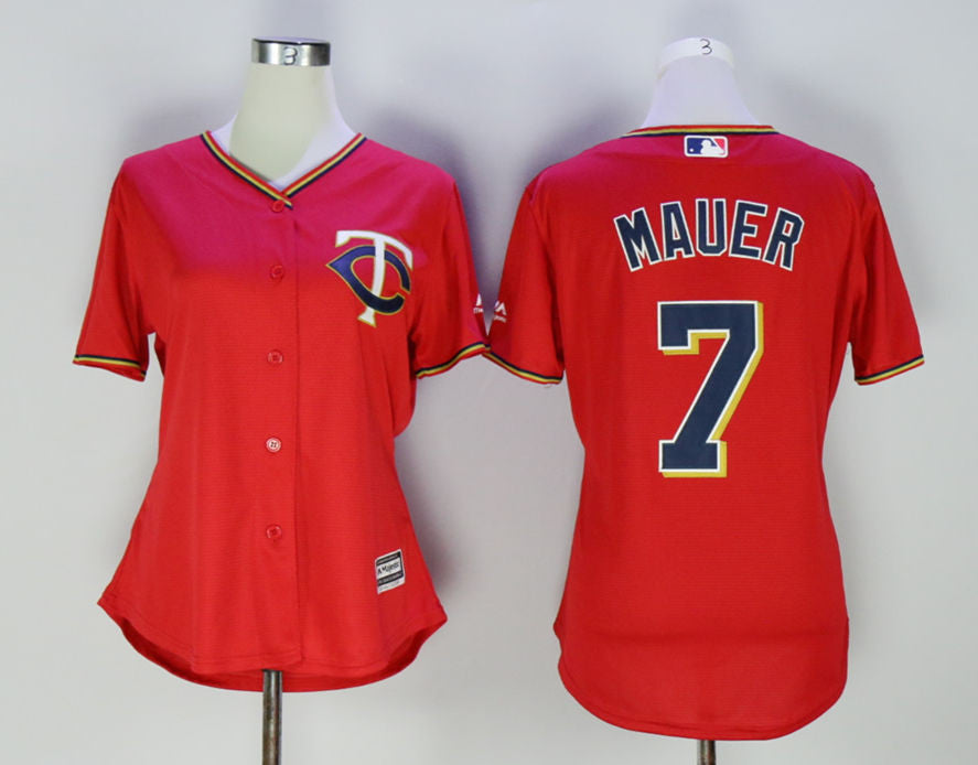 Joe Mauer Minnesota Twins red jersey
