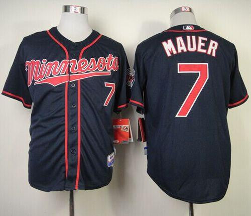 Joe Mauer Minnesota Twins navy jersey