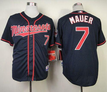 Joe Mauer Minnesota Twins navy jersey