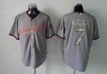 Mauer Grey Minnesota Twins camo Camo jersey