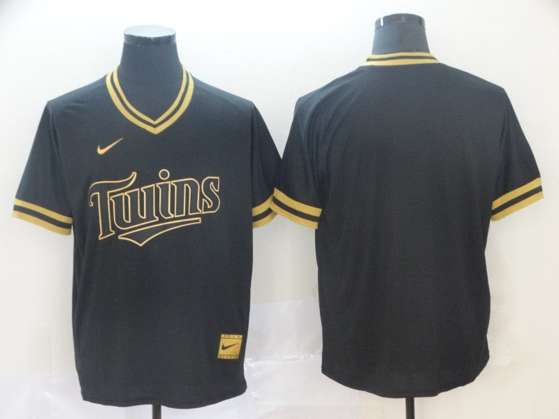 Blank Black Minnesota Twins gold Legend jersey
