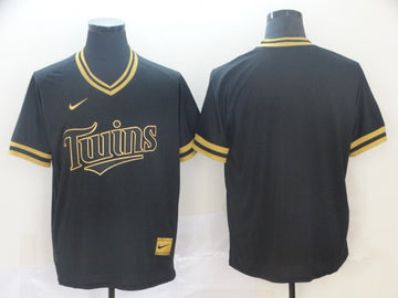 Blank Black Minnesota Twins gold Legend jersey