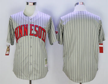 Custom Minnesota Twins grey Throwback jersey