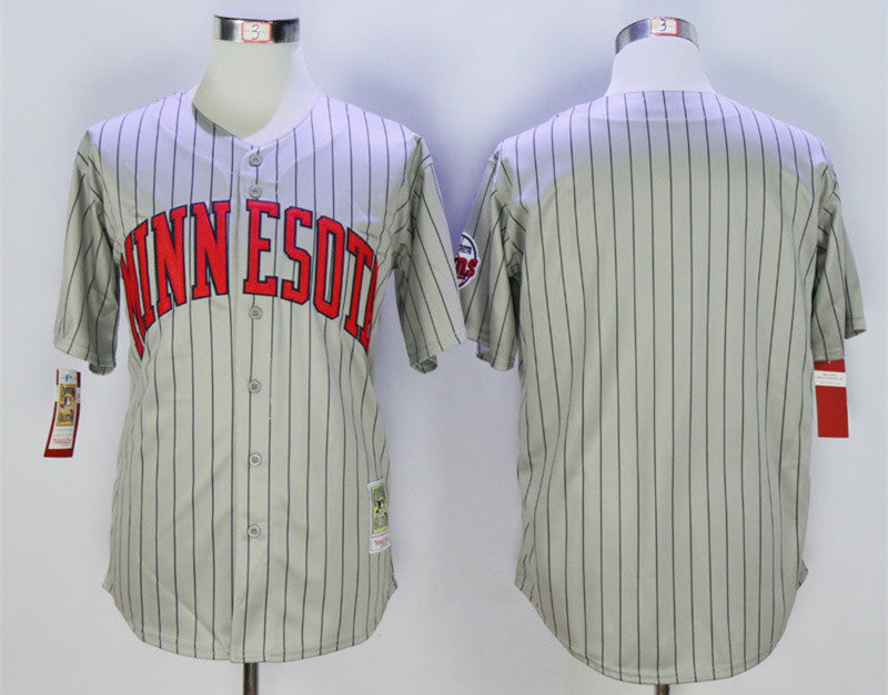 Custom Minnesota Twins grey Throwback jersey