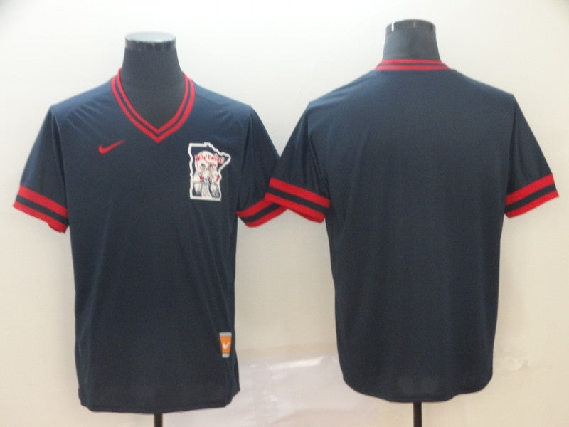 Custom Minnesota Twins navy Throwback jersey