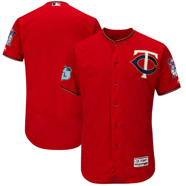 Custom Minnesota Twins red jersey