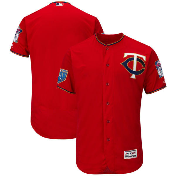 Custom Minnesota Twins red jersey