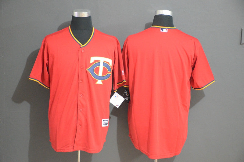 Custom Minnesota Twins red jersey