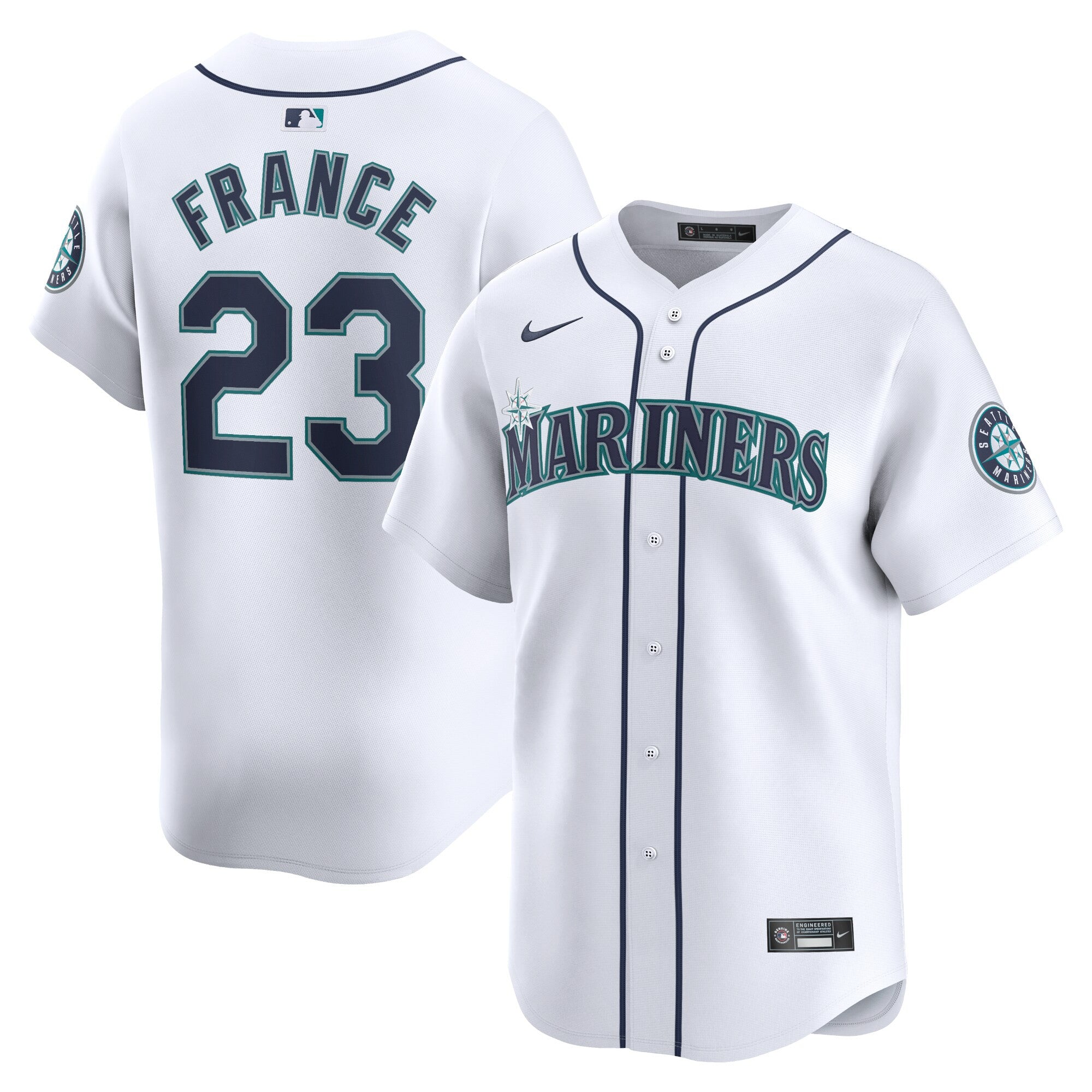 Ty France Seattle Mariners white Limited jersey