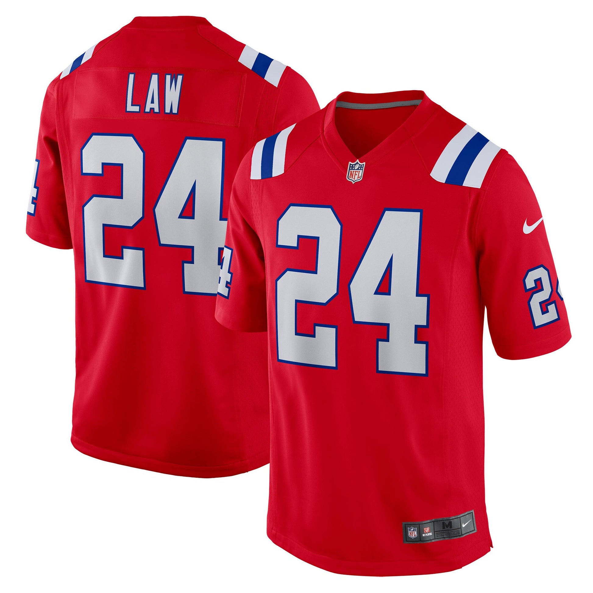 Ty Law New England Patriots red Alternate jersey