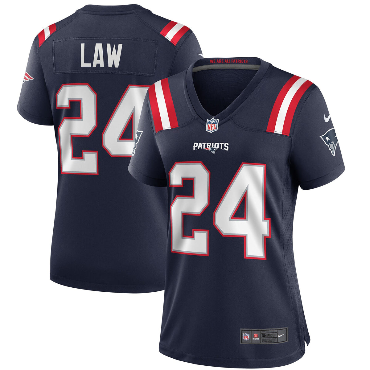 Ty Law New England Patriots navy Game jersey