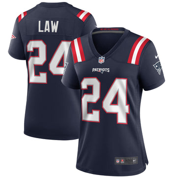 Ty Law New England Patriots navy Game jersey