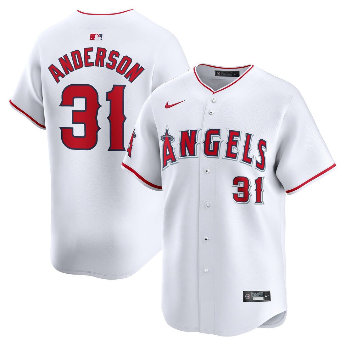 Tyler Anderson Los Angeles Angels white Limited jersey