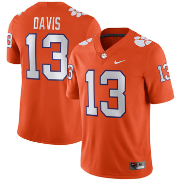 Tyler Davis Clemson Tigers orange jersey