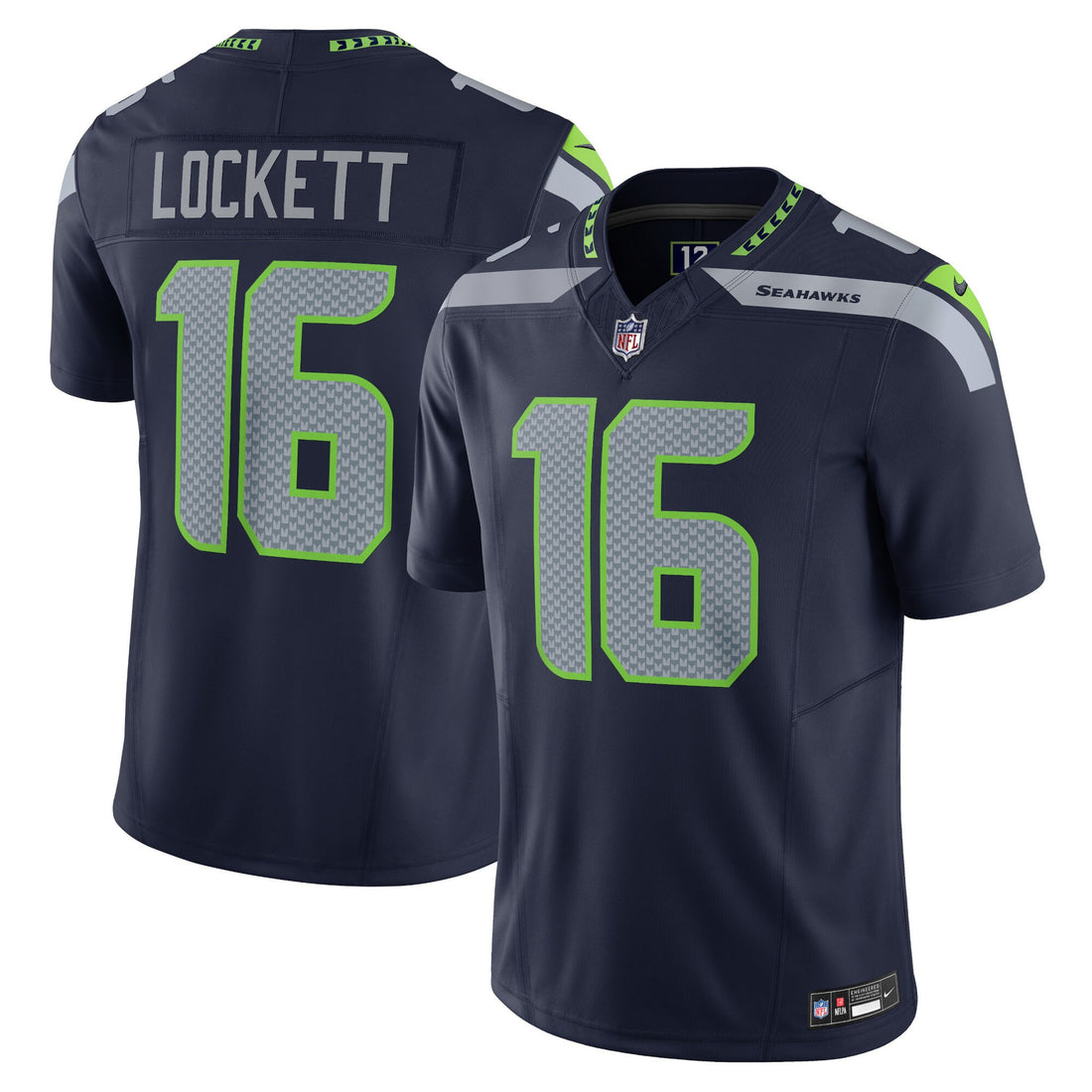 Tyler Lockett Seattle Seahawks navy Vapor jersey