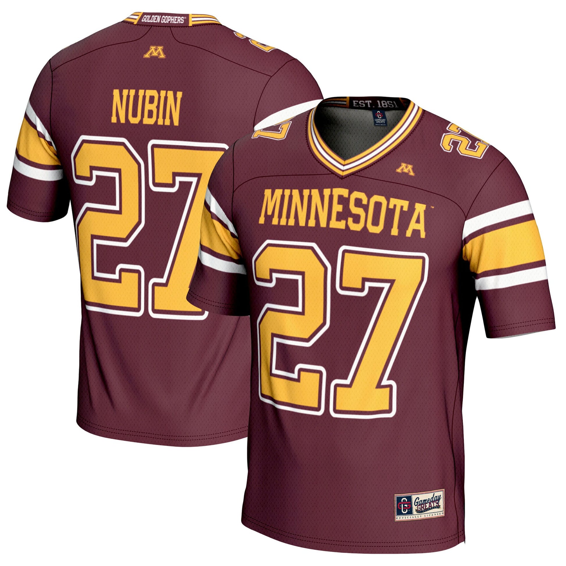 Tyler Nubin Minnesota Golden Gophers maroon jersey