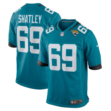 Tyler Shatley Jacksonville Jaguars teal jersey