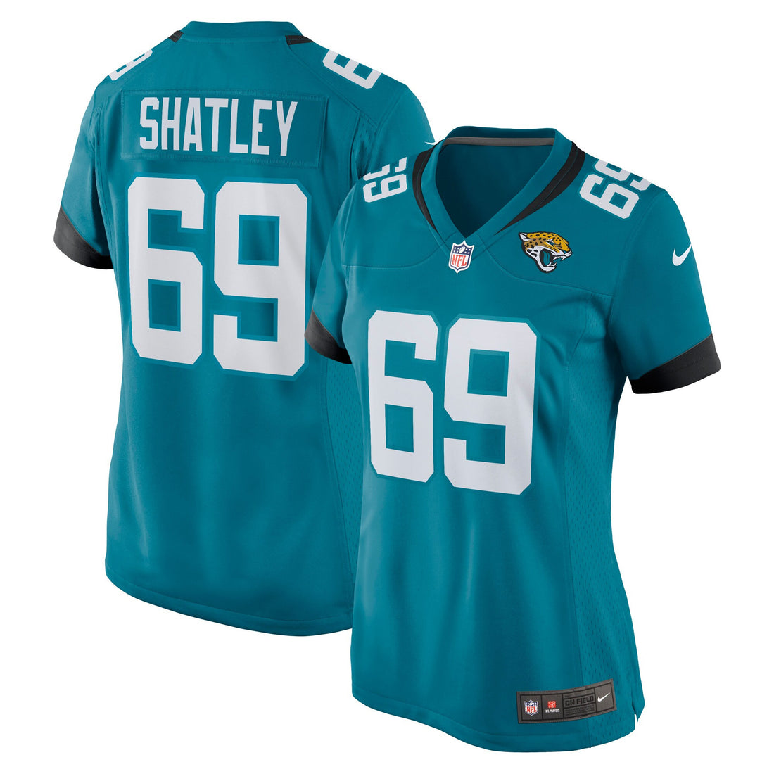Tyler Shatley Jacksonville Jaguars teal jersey
