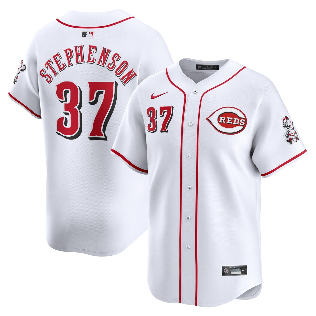Tyler Stephenson Cincinnati Reds white Limited jersey