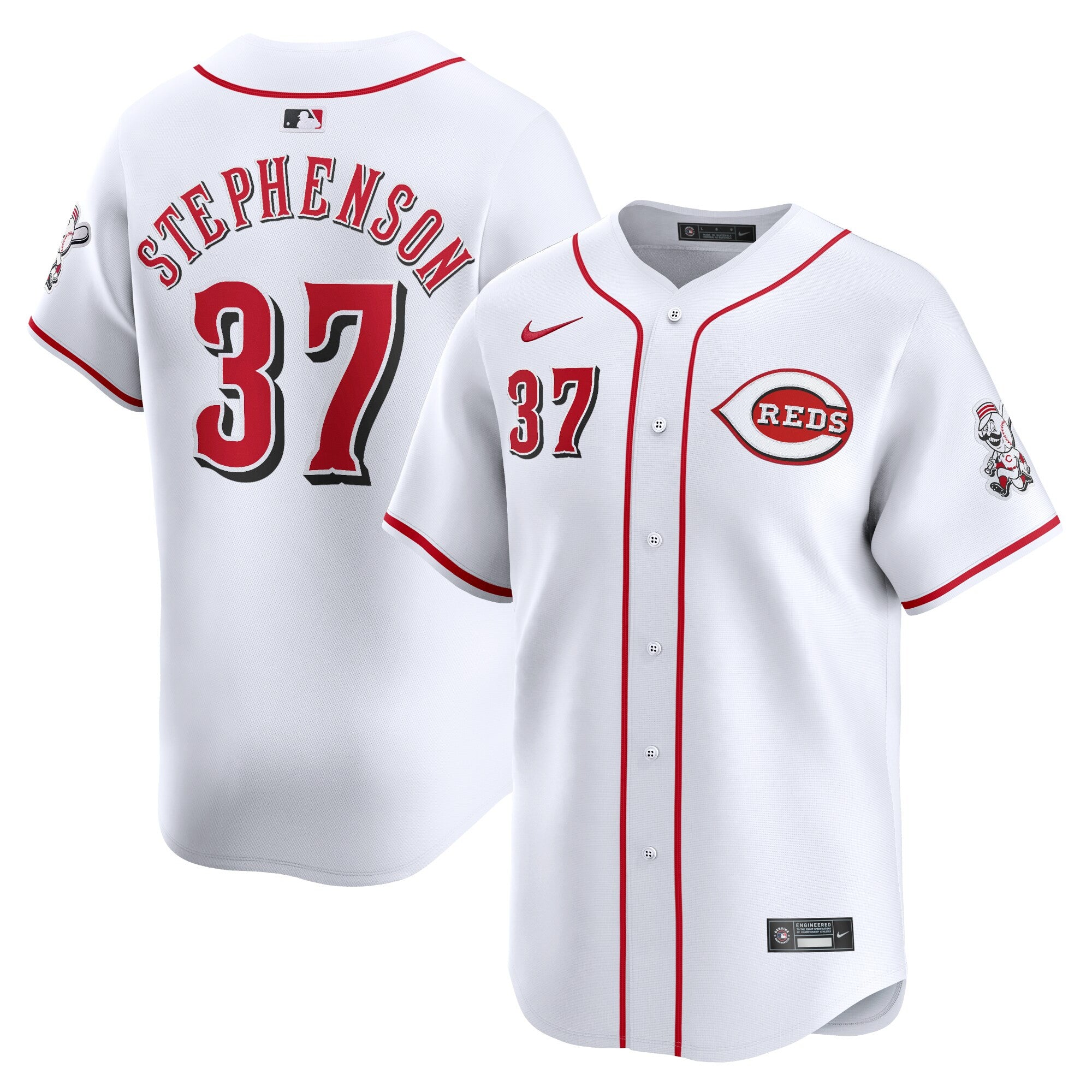 Tyler Stephenson Cincinnati Reds white Limited jersey