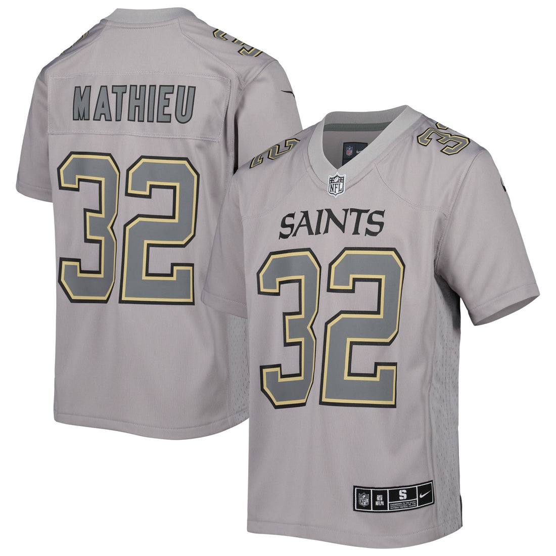 Tyrann Mathieu Atmosphere New Orleans Saints gray jersey
