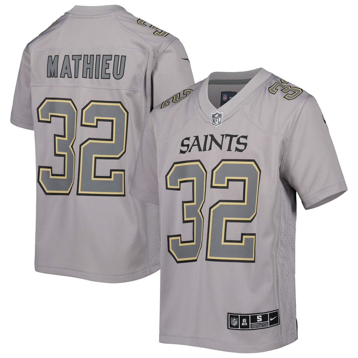 Tyrann Mathieu Atmosphere New Orleans Saints gray jersey